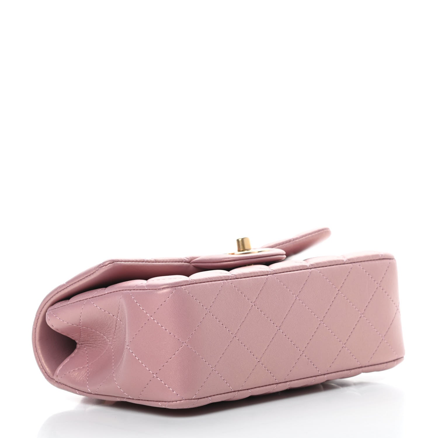 Chanel Iridescent Lambskin Quilted Mini Top Handle Rectangular Flap Pink 4 of 11
