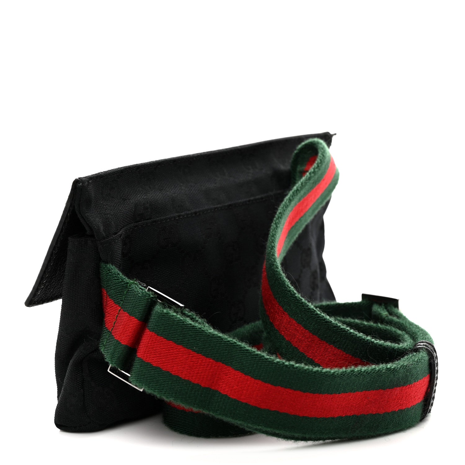 Gucci Monogram Web Belt Pouch Bag Black 3 of 14