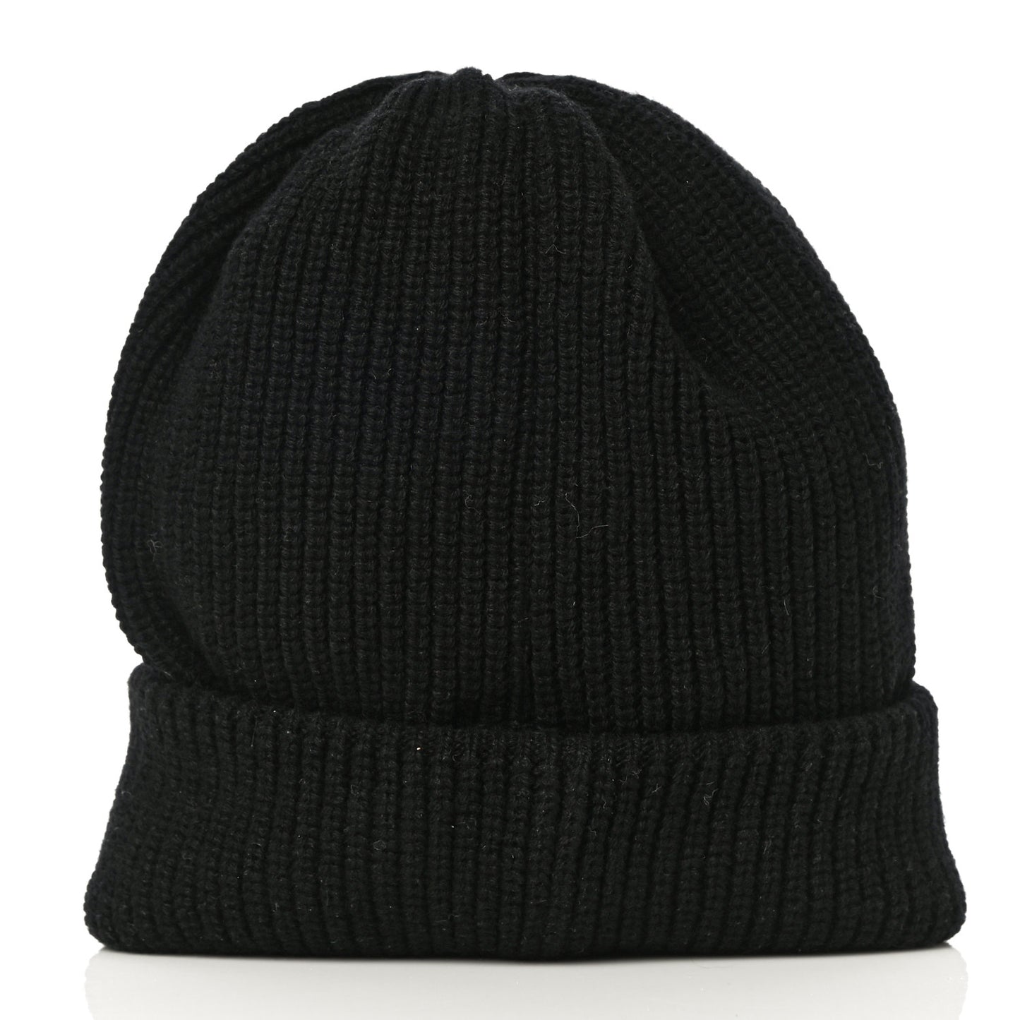 Cashmere Logo Beanie Hat Black White