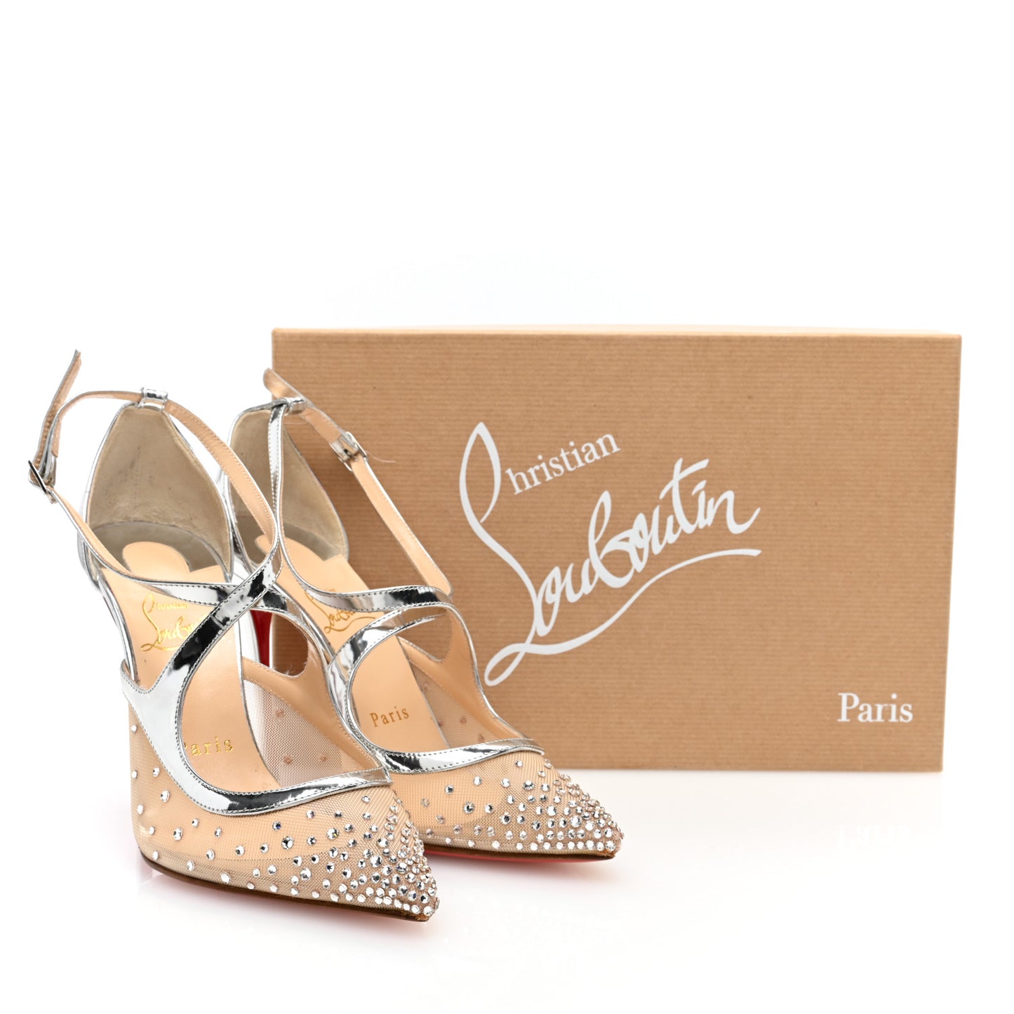 Dentelle Jacquard Strass Twistissima 85 Pumps 35.5 Silver