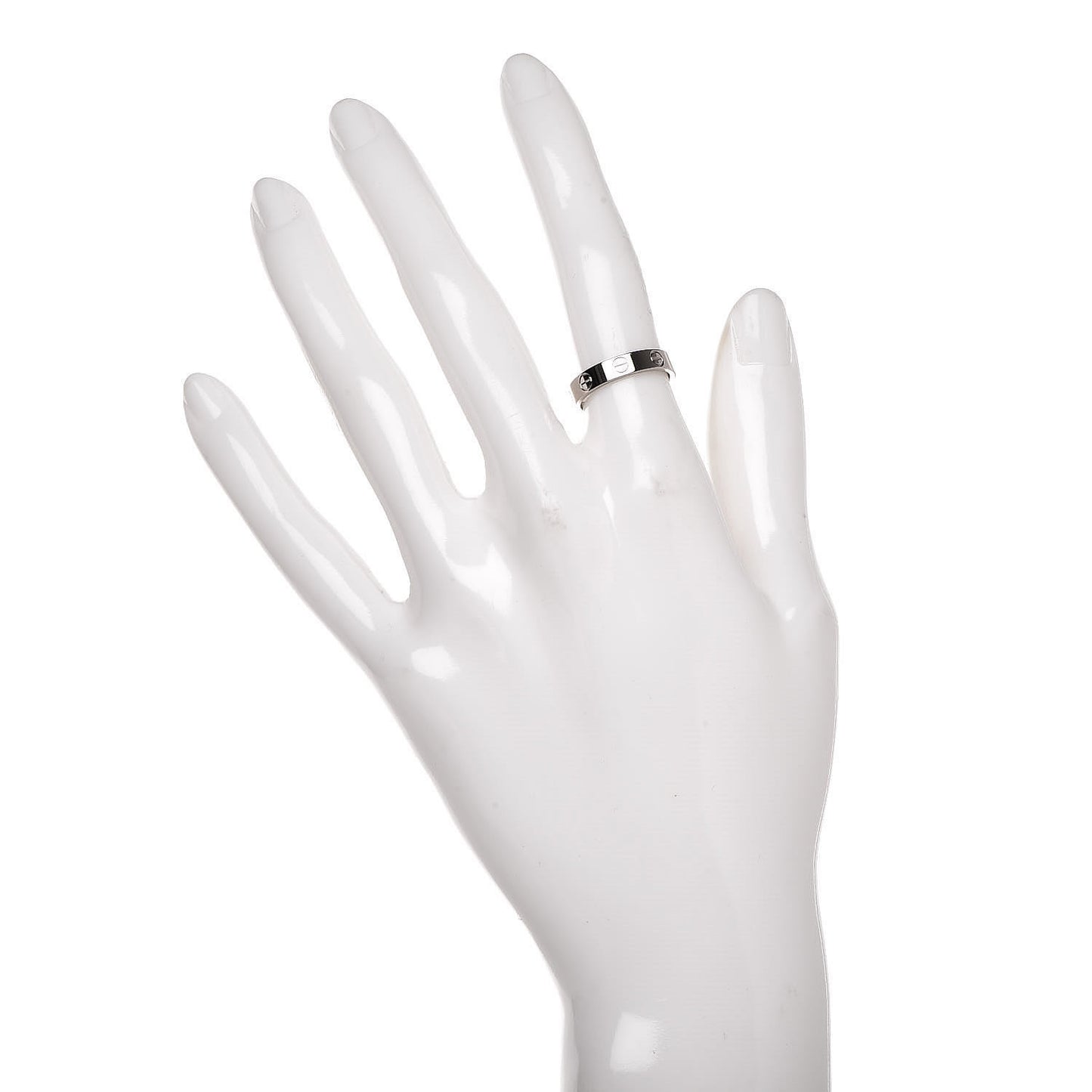 18K White Gold 3.5mm LOVE Wedding Band Ring 49 4.75