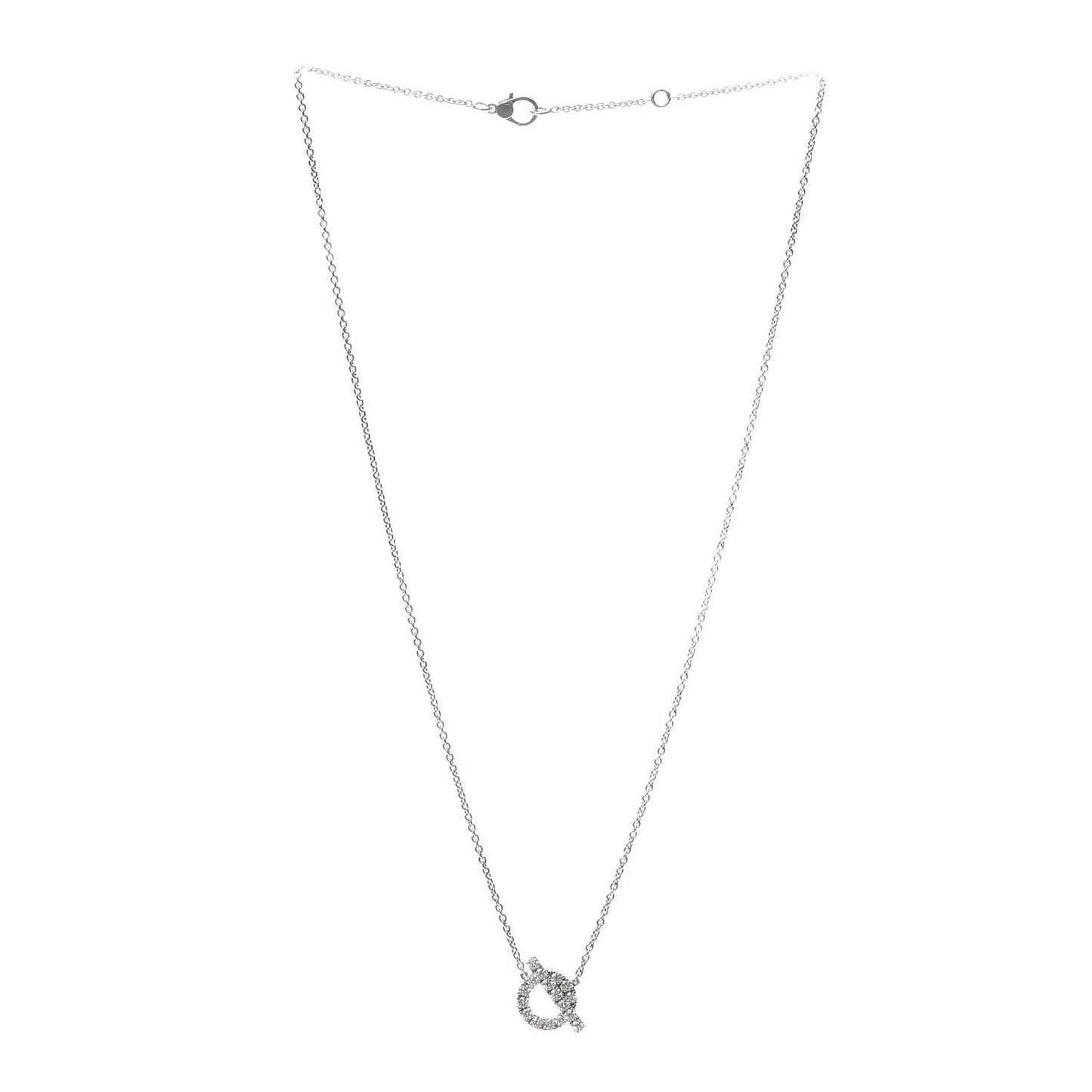 18K White Gold Diamond Finesse Pendant Necklace