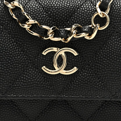 Chanel Caviar Quilted Belt Bag With Charms On Chain Black 8 of 11