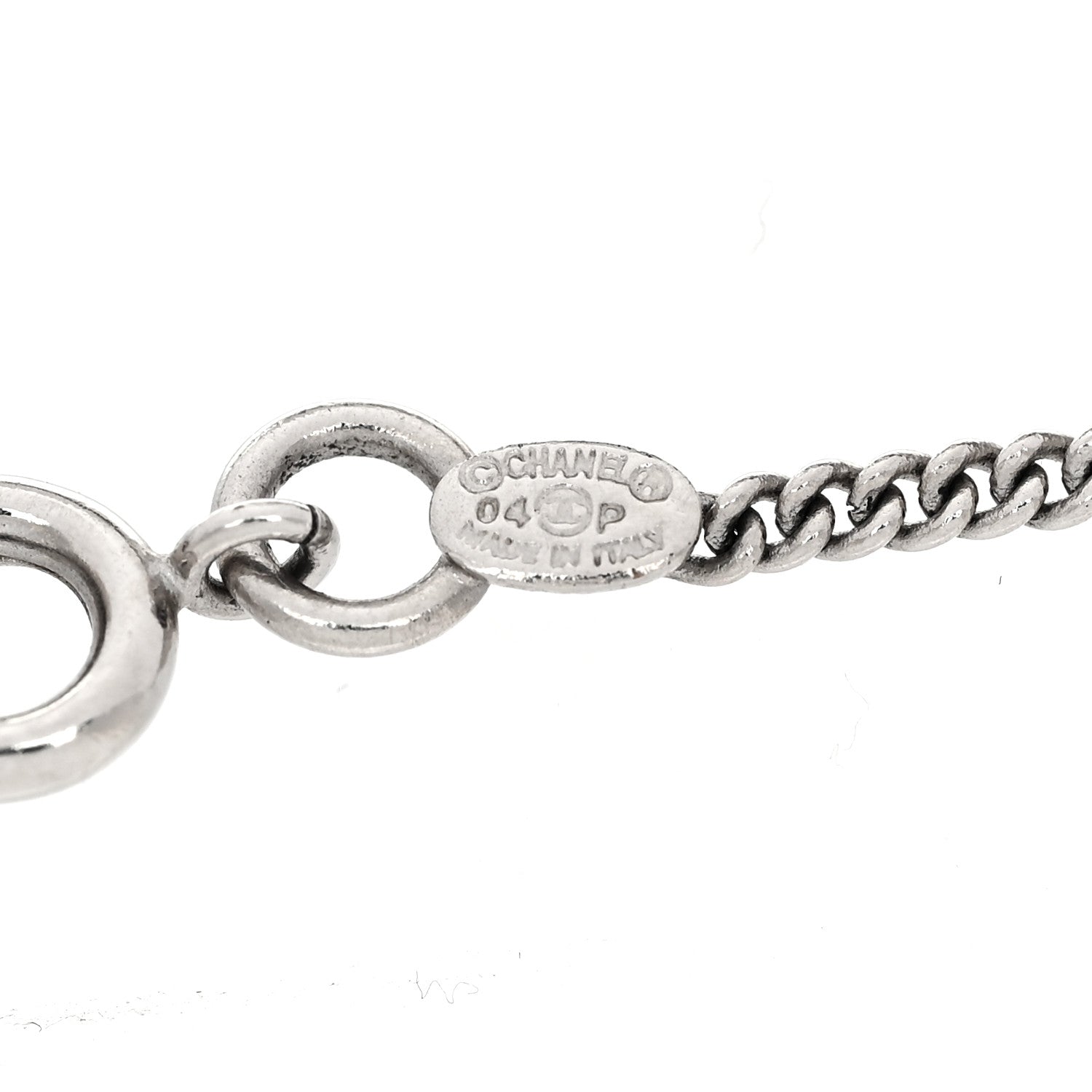 Chanel Enamel Heart CC Charm Bracelet Red Pink Silver 5 of 5