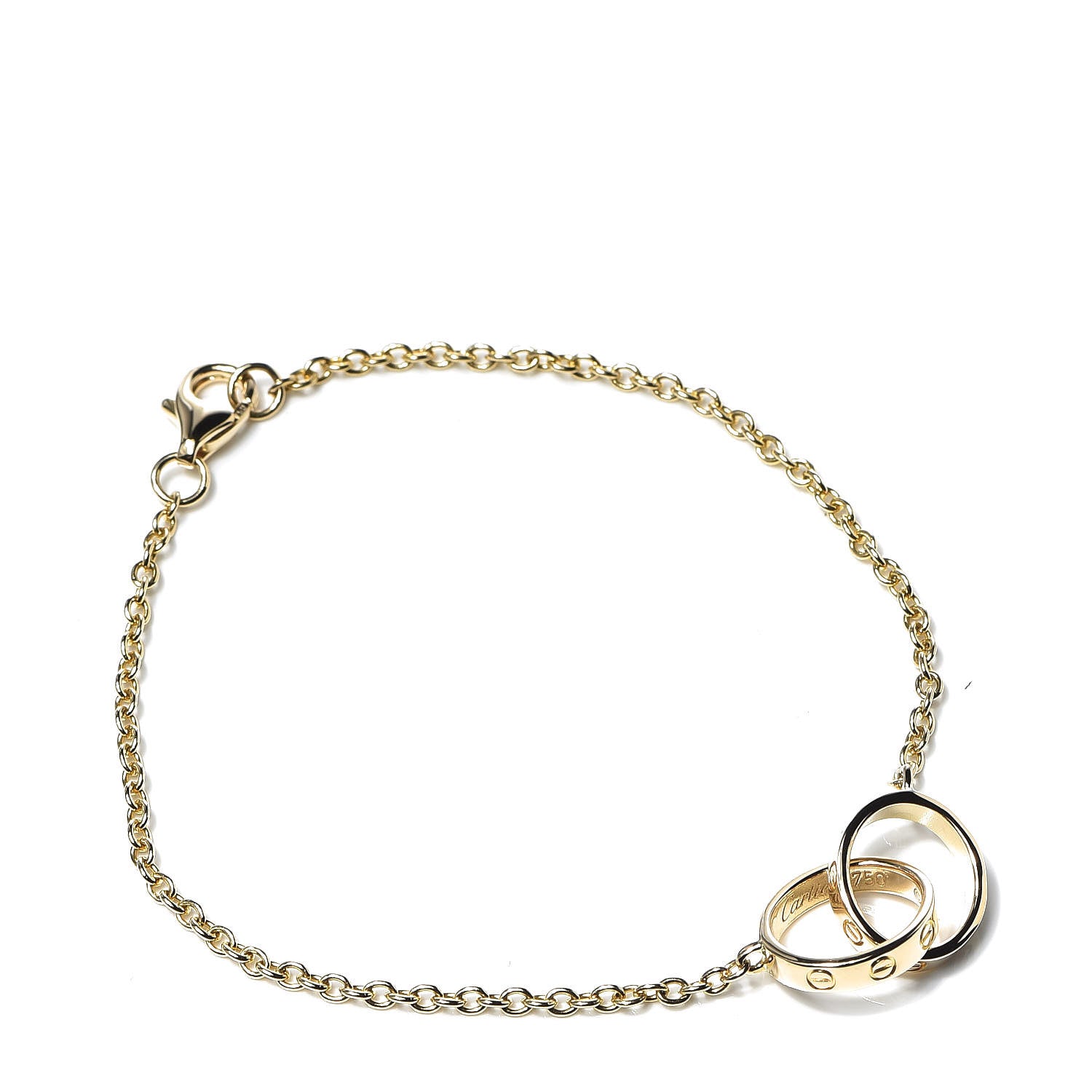 Cartier 18K Yellow Gold Interlocking LOVE Bracelet 1 of 9