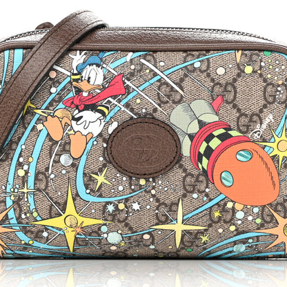 Gucci X DISNEY GG Supreme Monogram Donald Duck Interlocking G Shoulder Bag Beige Multicolor New Acero 8 of 10