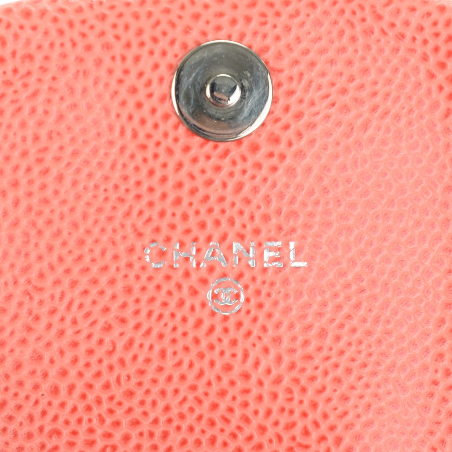 Caviar Half Moon Wallet On Chain WOC Coral