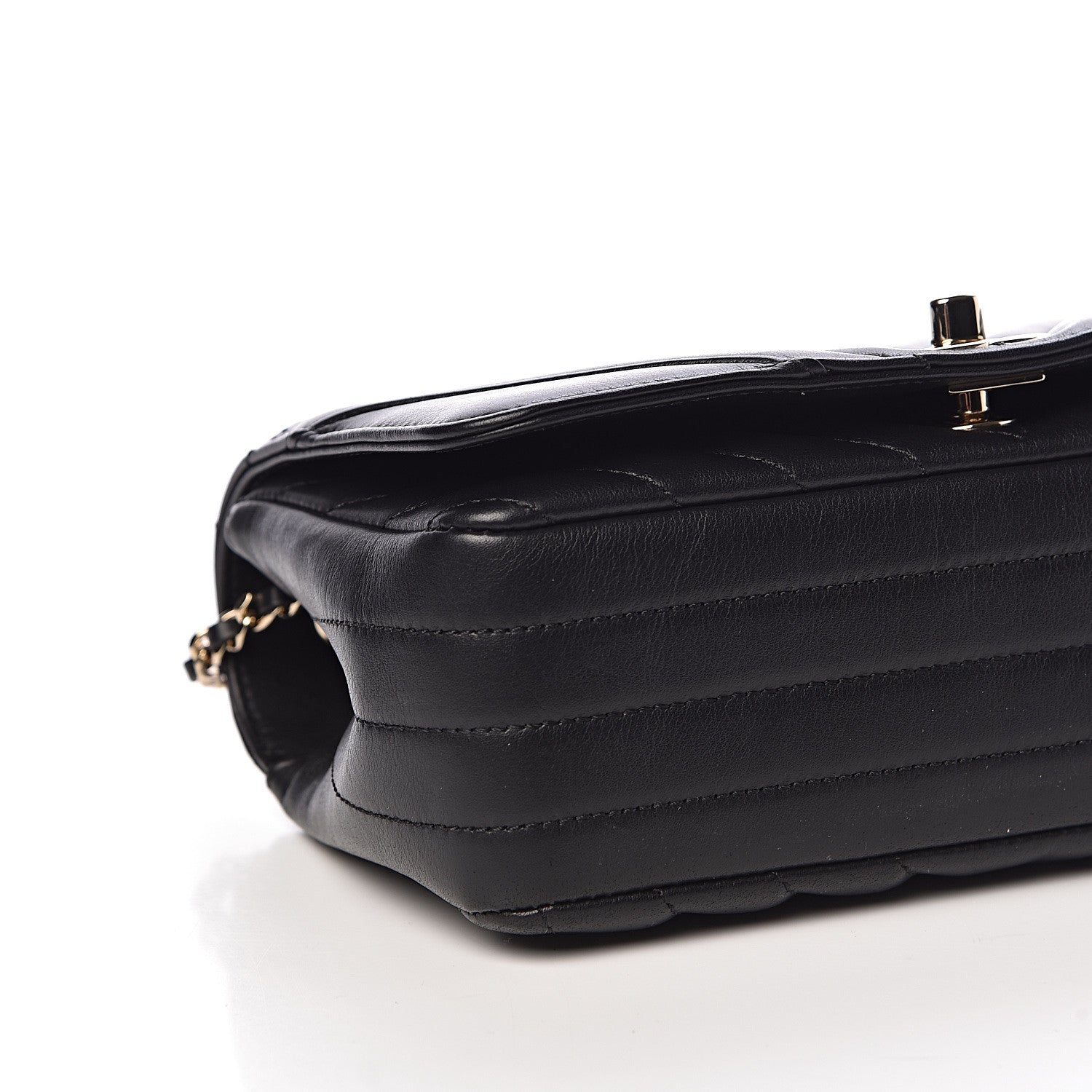 Chanel Calfskin Chevron Quilted Mini Statement Flap Black 5 of 10