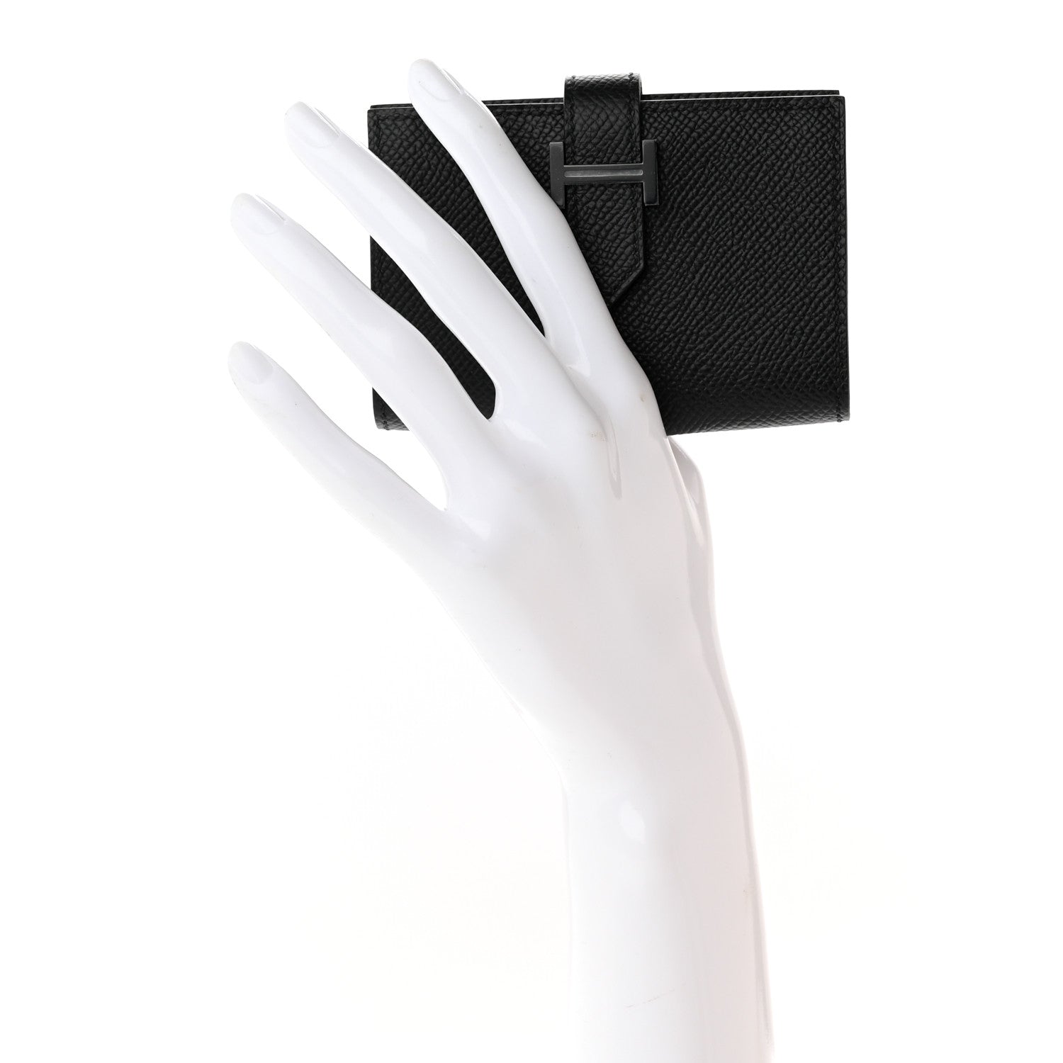 Hermes Epsom Monochrome Bearn Card Holder Wallet Black 2 of 8