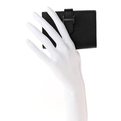 Hermes Epsom Monochrome Bearn Card Holder Wallet Black 2 of 8