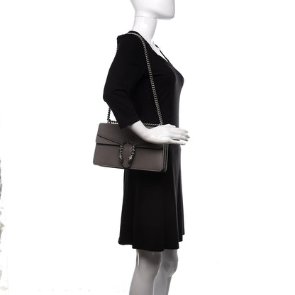 Gucci Pebbled Calfskin Small Dionysus Shoulder Bag Dusty Grey 2 of 10