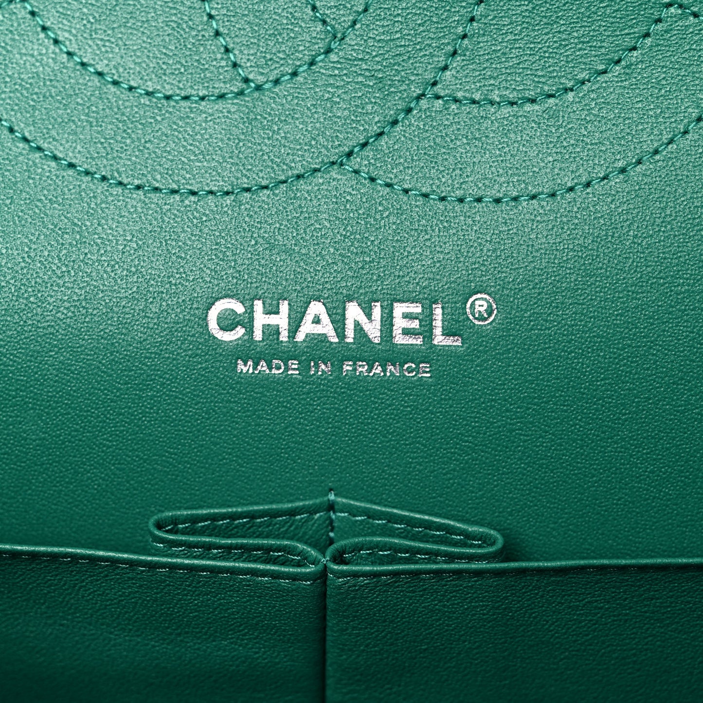 Caviar Quilted Jumbo Double Flap Green