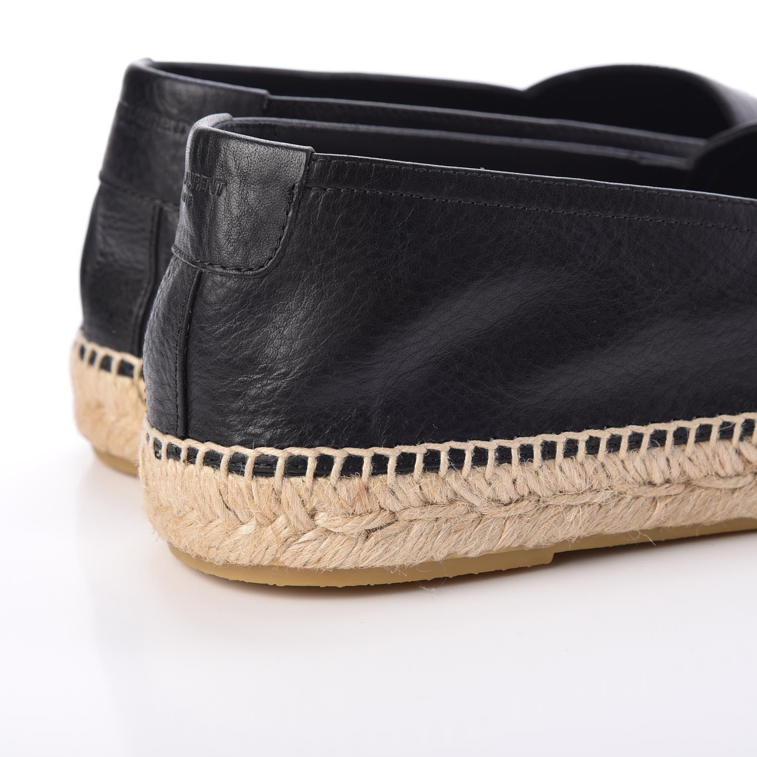 Saint Laurent Lambskin Monogram Espadrilles 39 Black 11 of 13