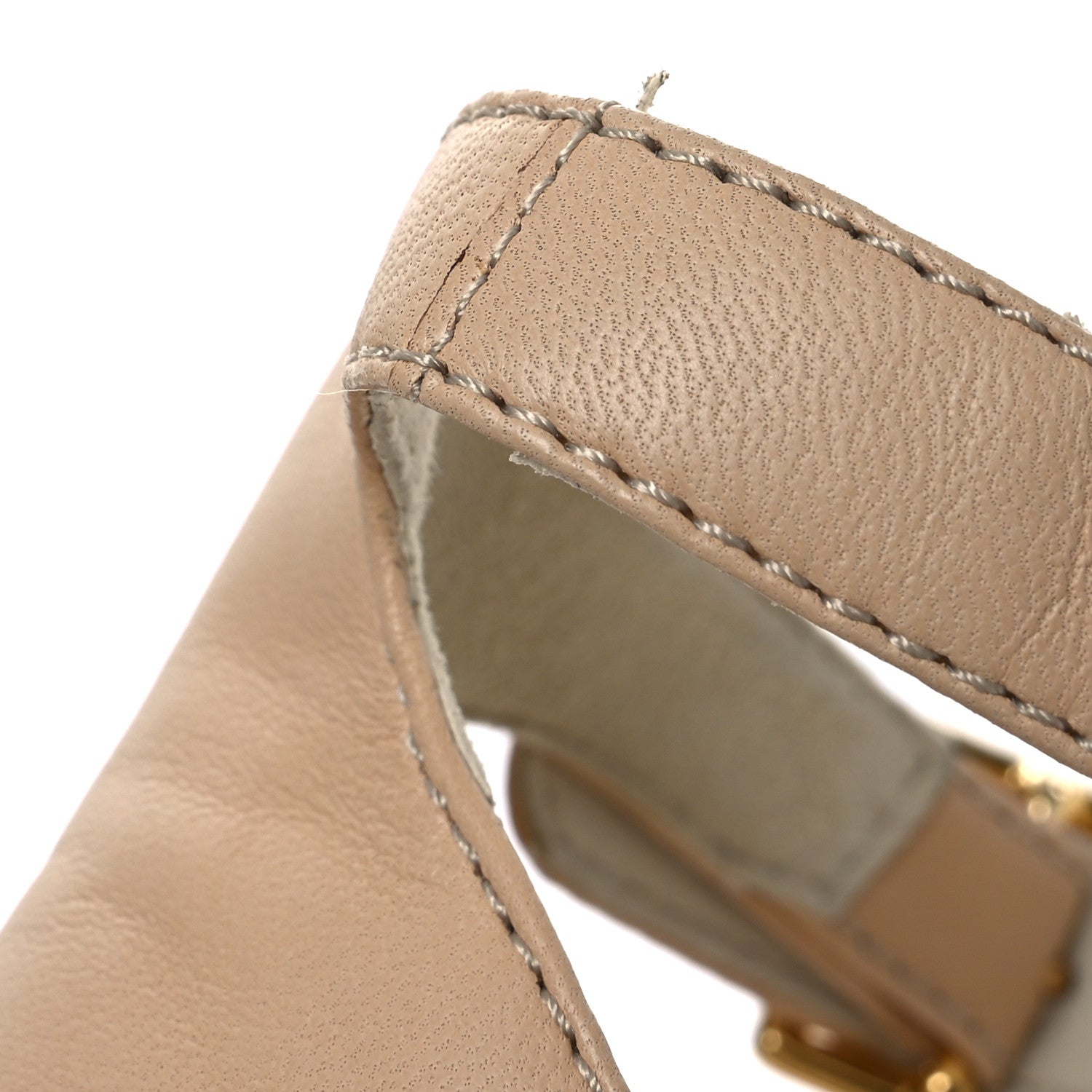 Chanel Lambskin Gladiator Sandals 36 Beige White Black 10 of 16