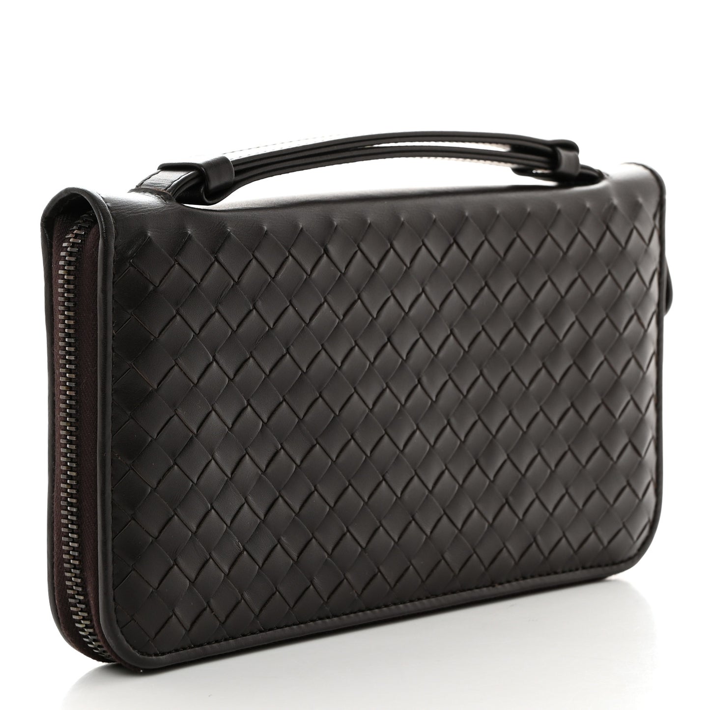 Nappa Intrecciato VN Travel Organizer Wallet Ebano