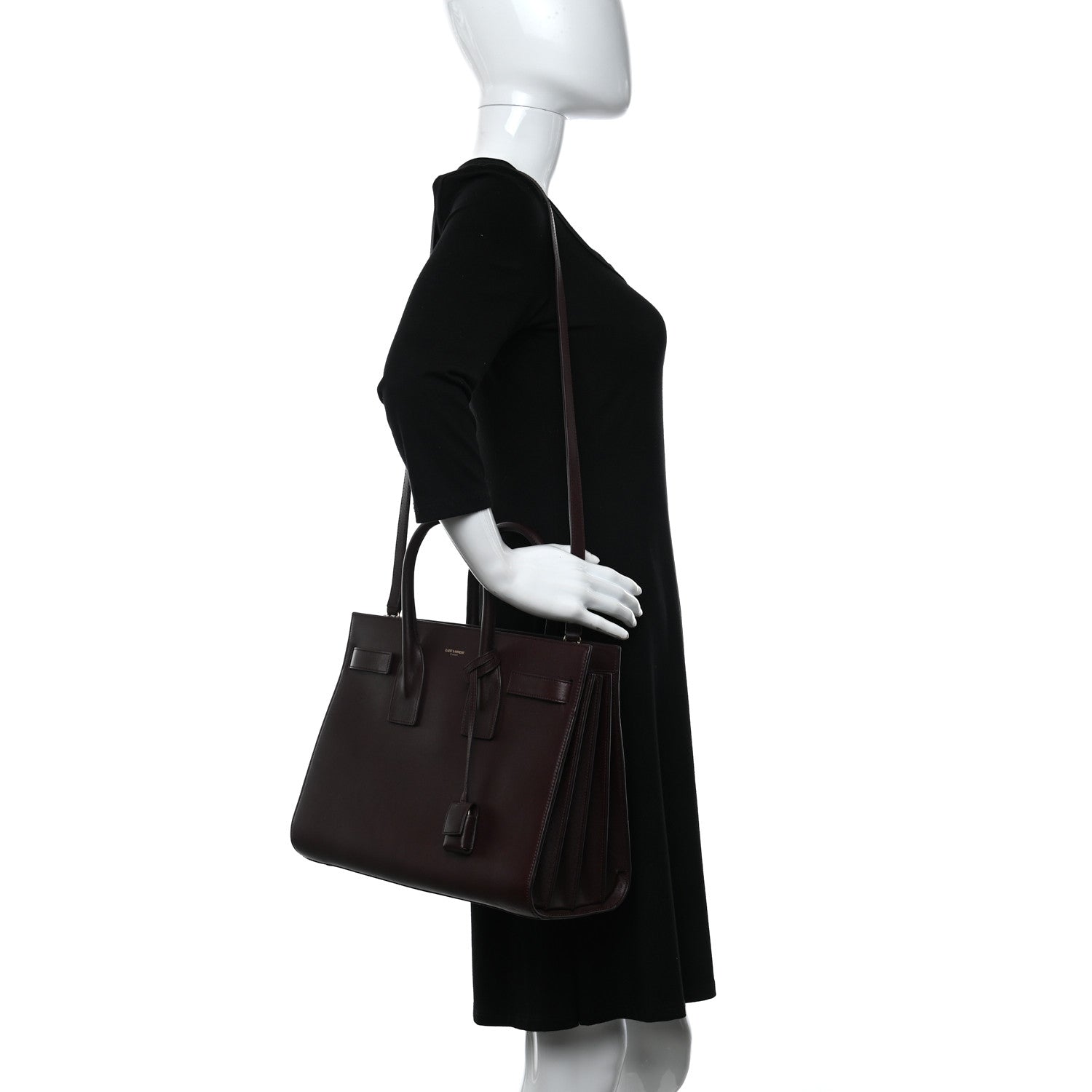 Saint Laurent Calfskin Small Sac De Jour Amarena 2 of 8
