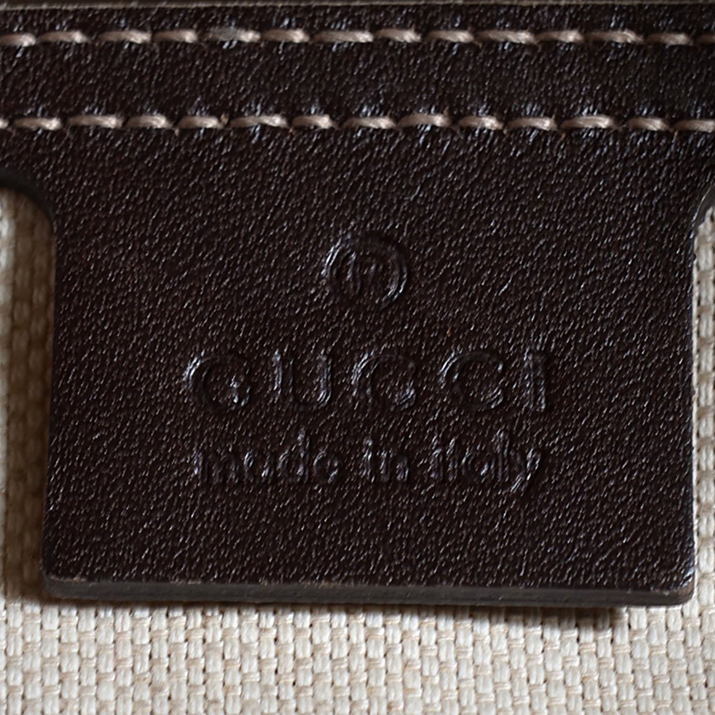 GG Supreme Monogram Medium Zippered Shopping Tote Dark Brown