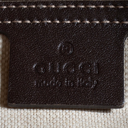Gucci GG Supreme Monogram Medium Zippered Shopping Tote Dark Brown 6 of 7