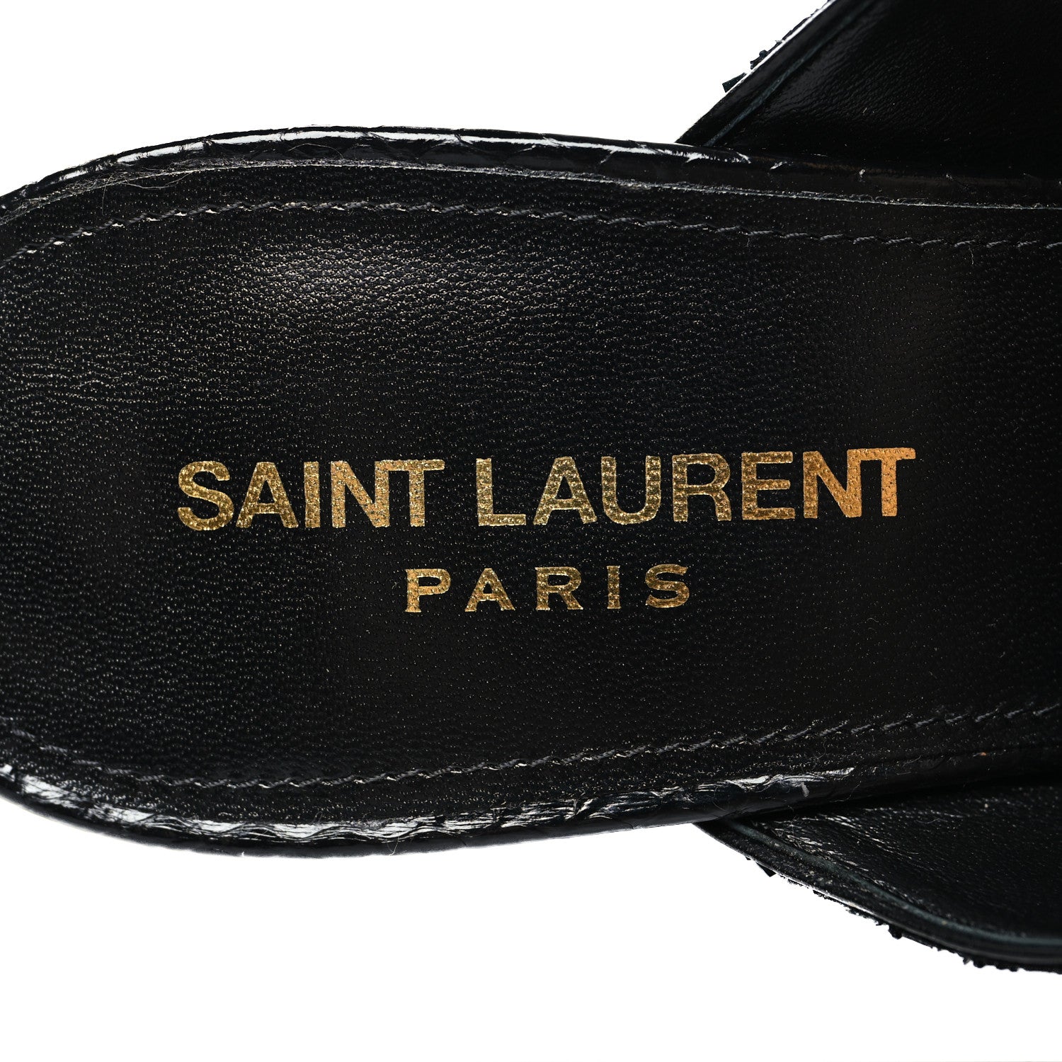 Saint Laurent Glitter LouLou 70 Mule Sandals 40.5 Black 8 of 9