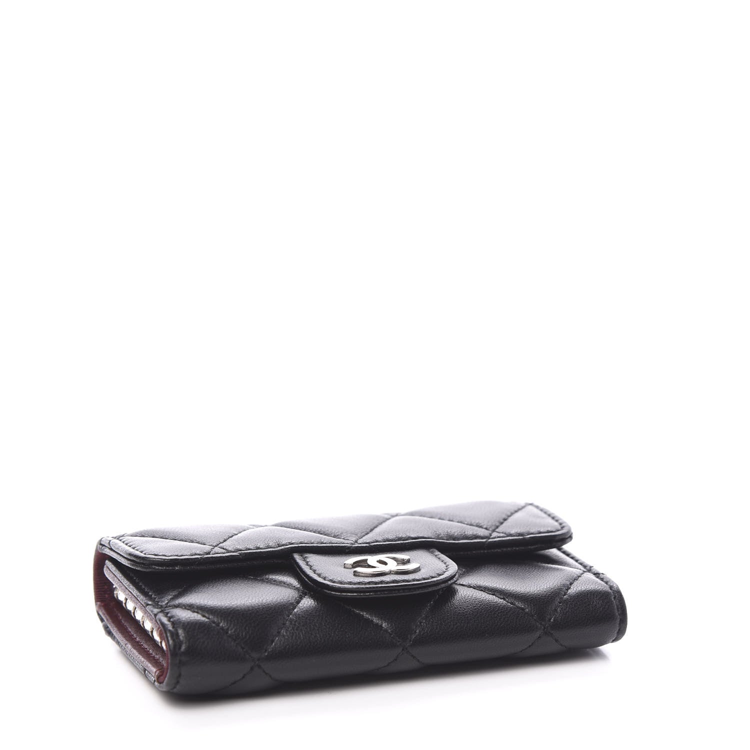 Chanel Lambskin Quilted 6 Key Holder Black 3 of 8