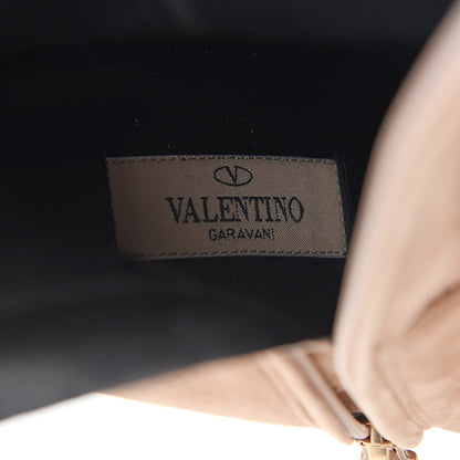 Valentino Garavani Suede Stretch Pointed Toe Mid Calf Boots 37.5 Skin Sorbet 8 of 9