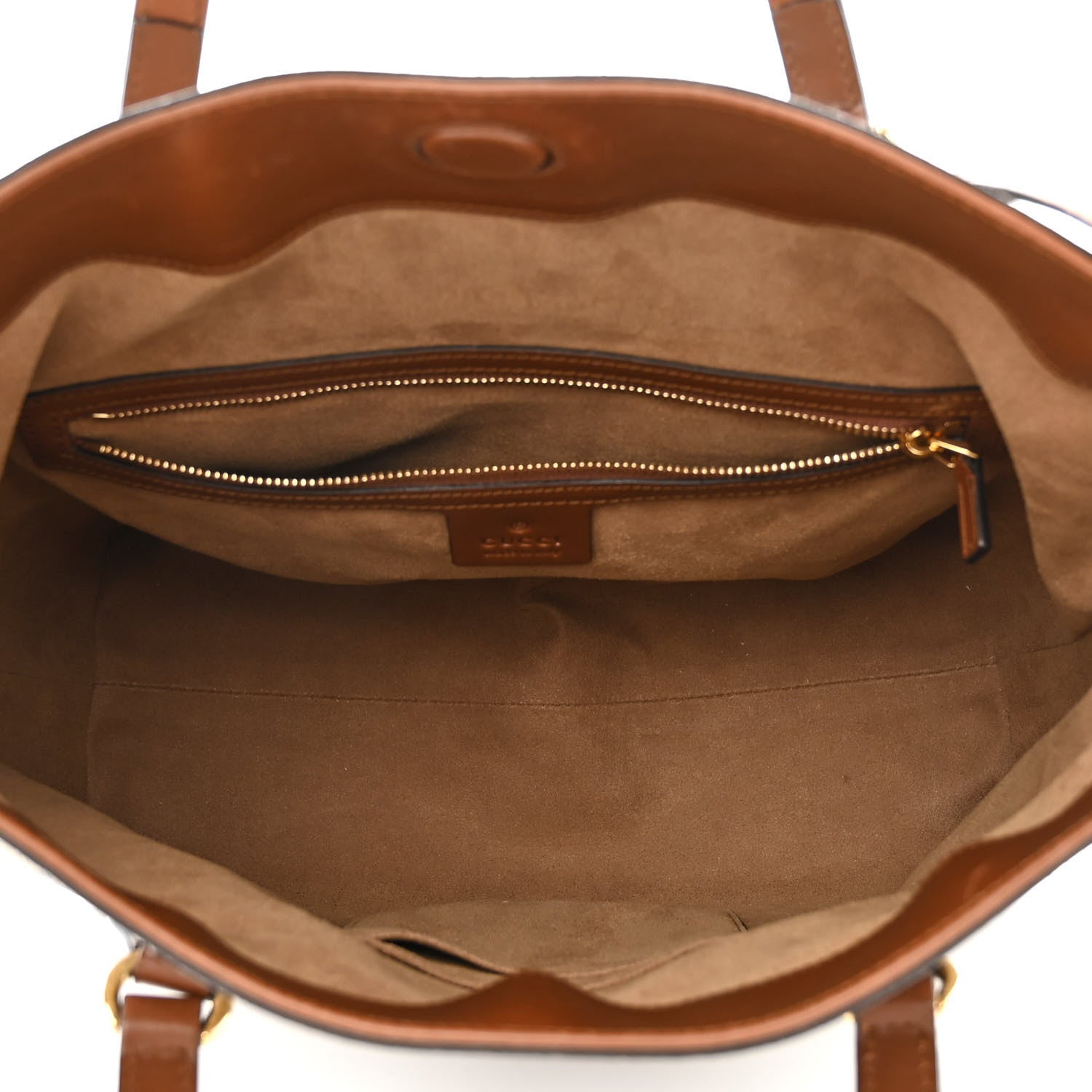 Gucci GG Supreme Monogram Linea A Foldover Tote Brown 5 of 11