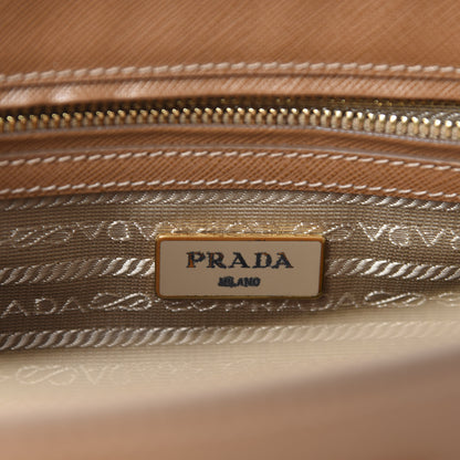 Prada Saffiano Small Galleria Double Zip Tote Caramel 9 of 12