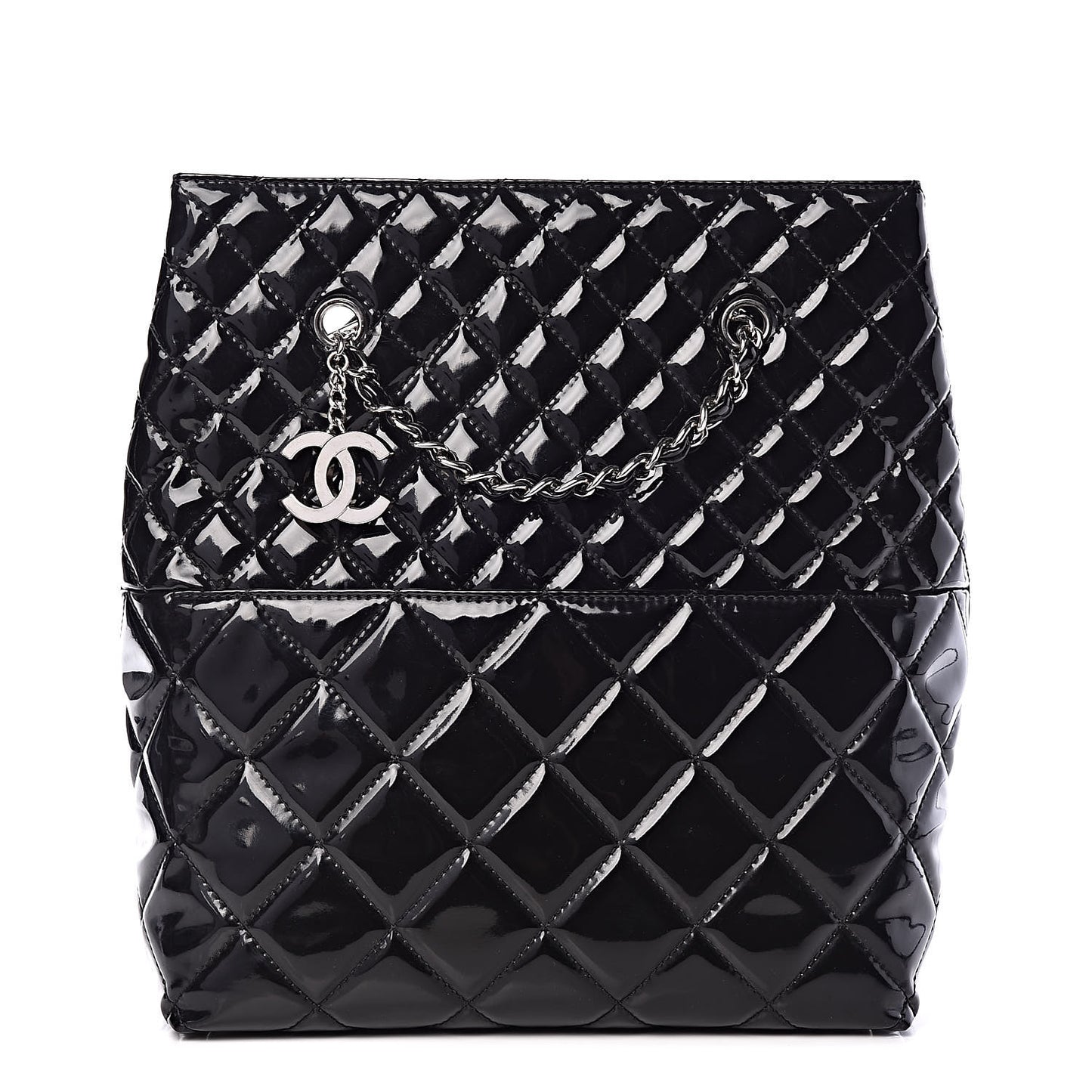 Vinyl Quilted In The Business North South Tote Black