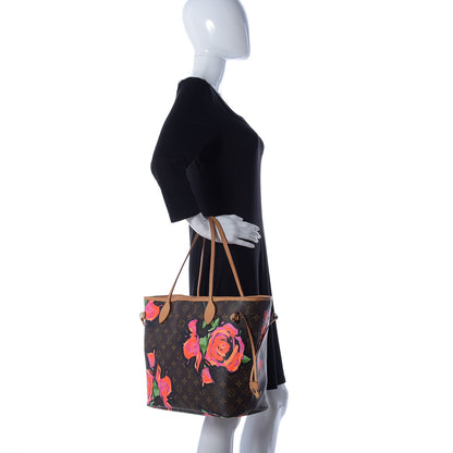Louis Vuitton Monogram Roses Neverfull MM 2 of 9