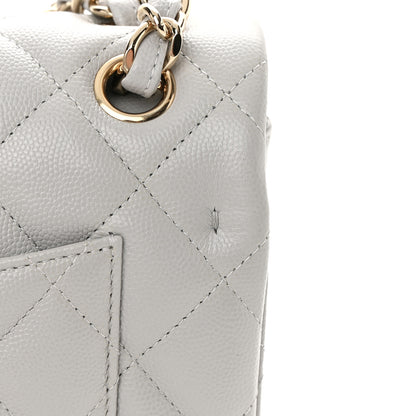 Chanel Caviar Quilted Jumbo Double Flap Grey 12 of 13