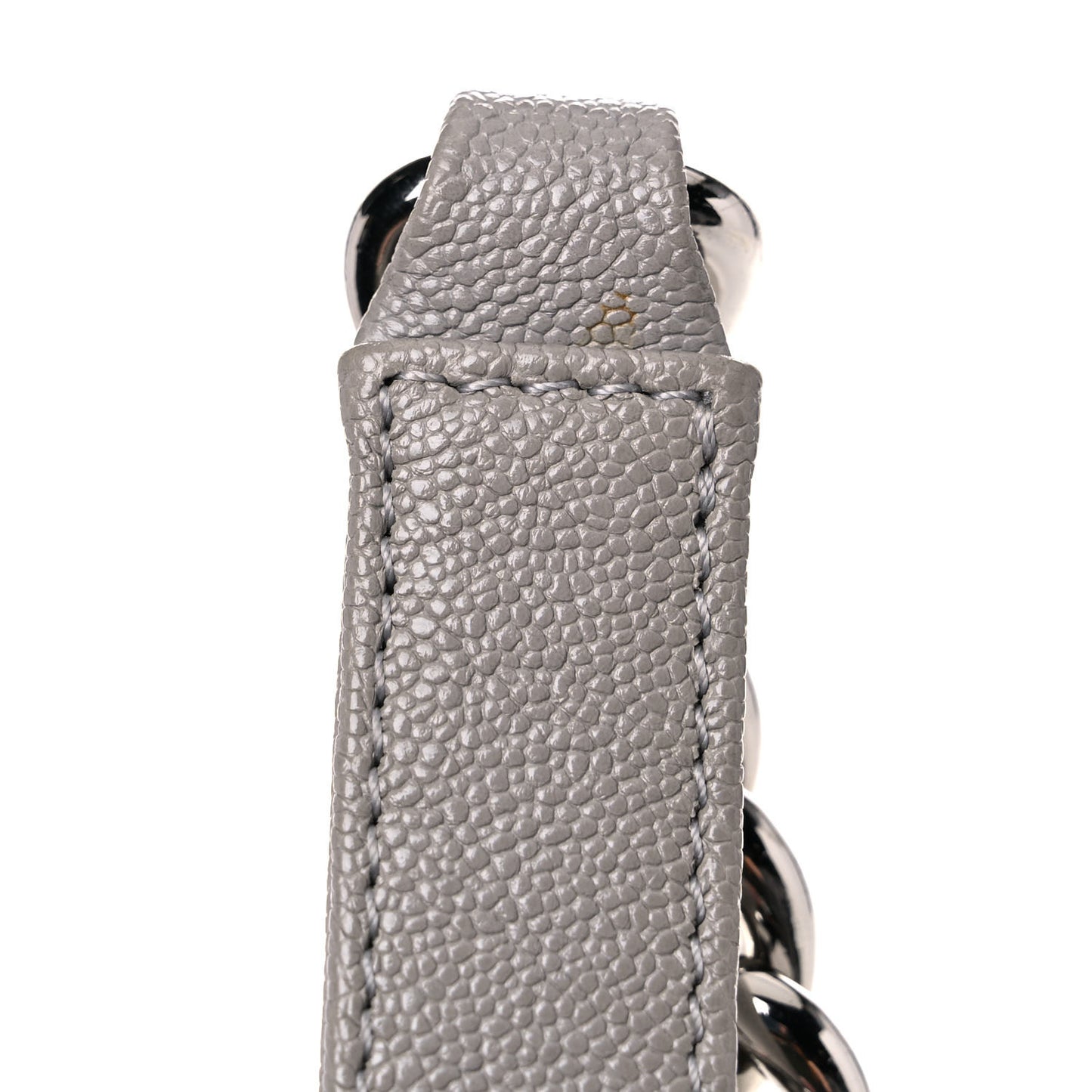 Caviar Quilted Medium Boy Flap Light Grey