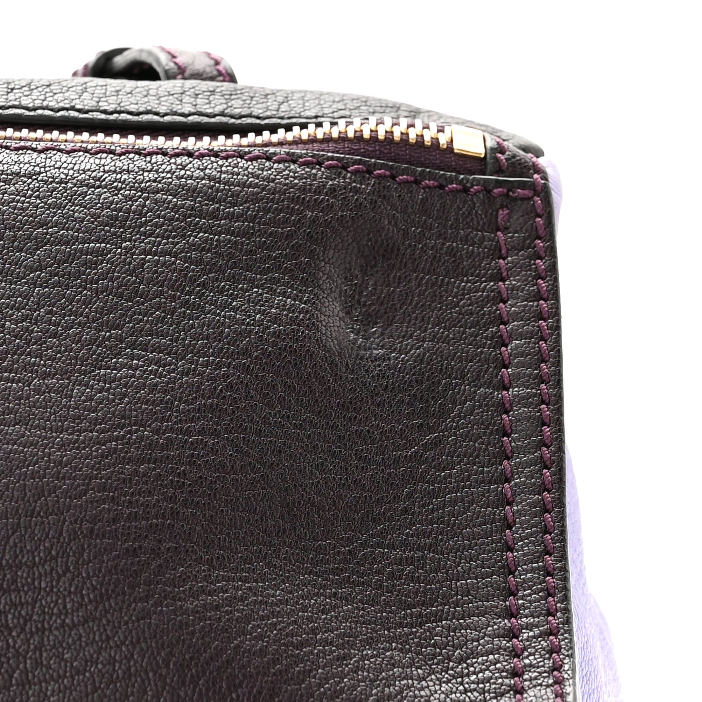 Sugar Goatskin Mini Colorblock Pandora Aubergine