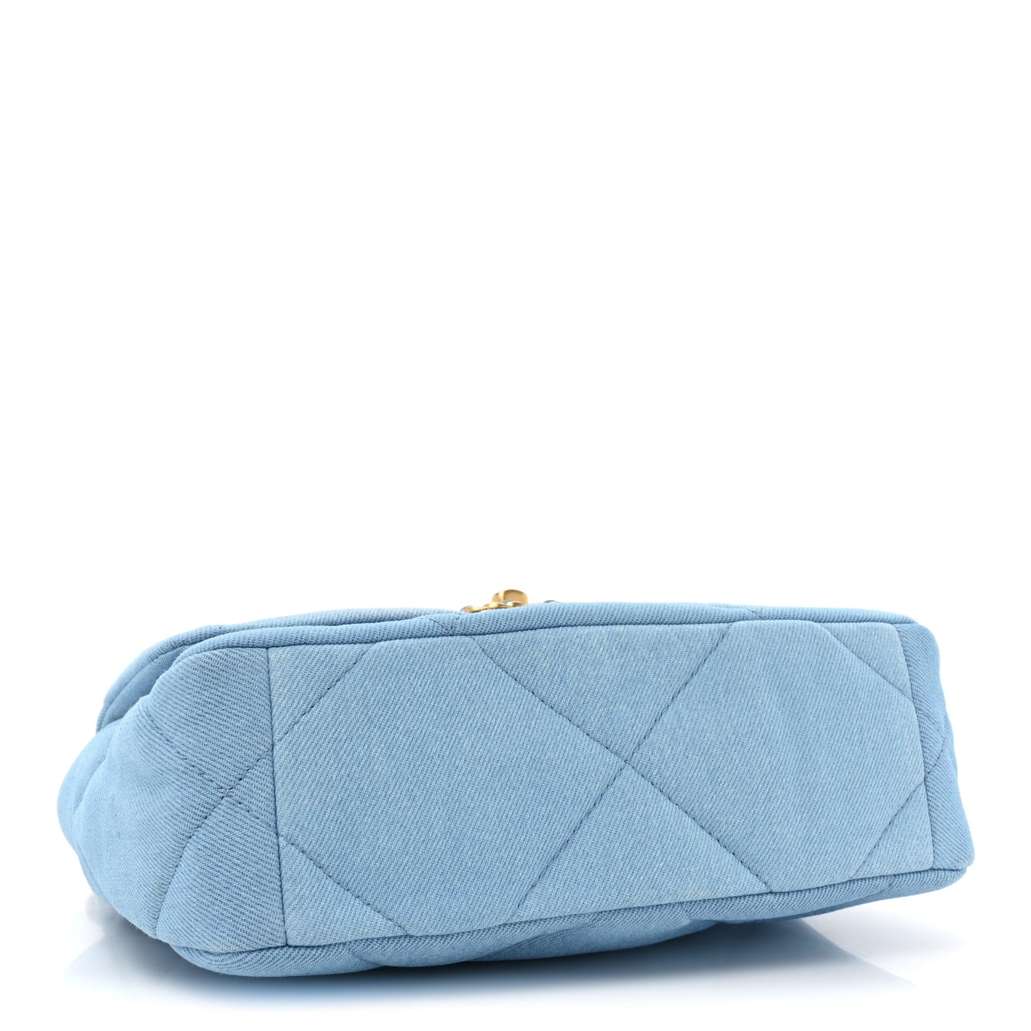Denim Quilted Medium Chanel 19 Flap Light Blue
