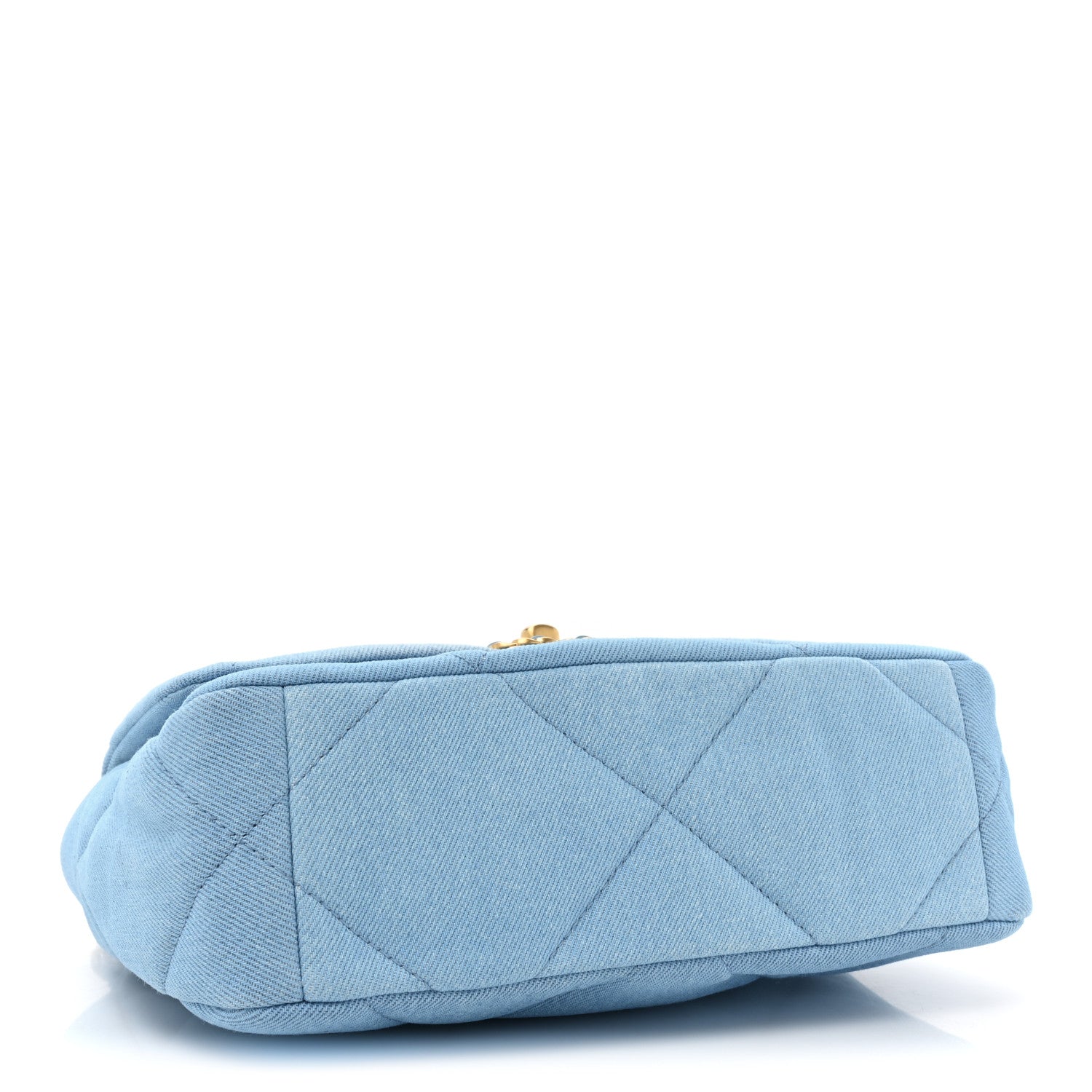 Chanel Denim Quilted Medium Chanel 19 Flap Light Blue 4 of 9
