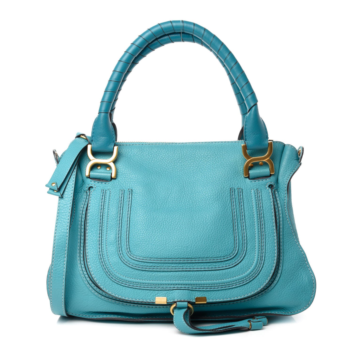 Chloe Calfskin Medium Marcie Satchel Washed Blue 1 of 9