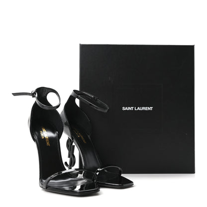 Saint Laurent Vernice Chiffon Opyum 110 Sandals 38 Black 10 of 10