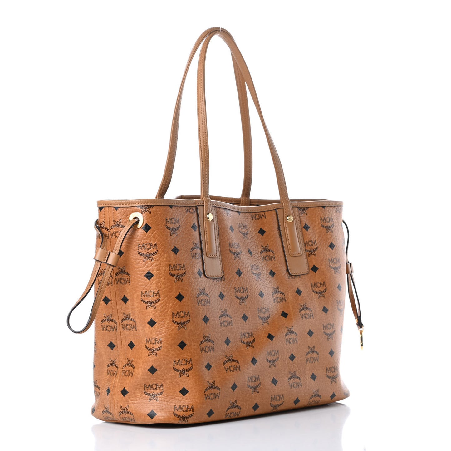 Visetos Medium Liz Reversible Shopper Tote Cognac