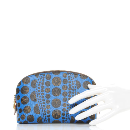 Louis Vuitton Monogram Kusama Pumpkin Dots Cosmetic Pouch Blue 2 of 7