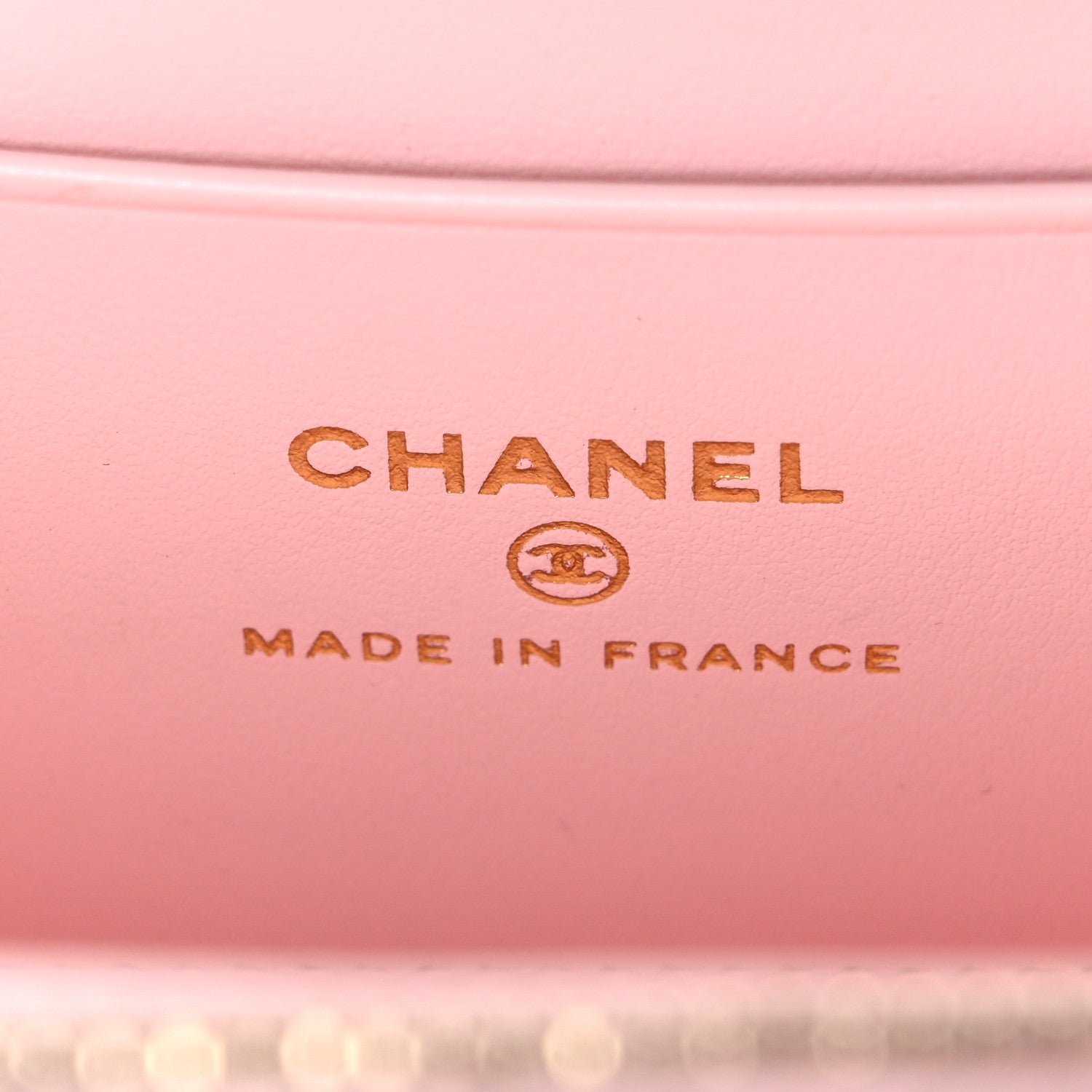 Chanel Lambskin Quilted Small Pearl Crush Vanity Case With Chain Light Pink 6 of 11