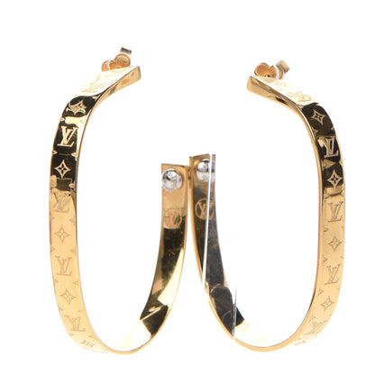 Louis Vuitton Nanogram Hoop Earrings Gold 1 of 5