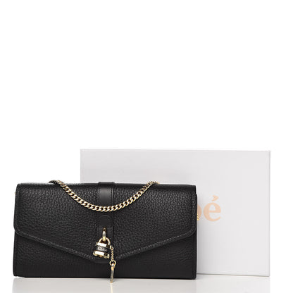 Chloe Shiny Grained Calfskin Aby Wallet on Chain Black 11 of 11