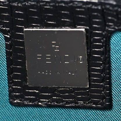 Fendi Zucchino Lizard Beaded Baguette Black 6 of 10
