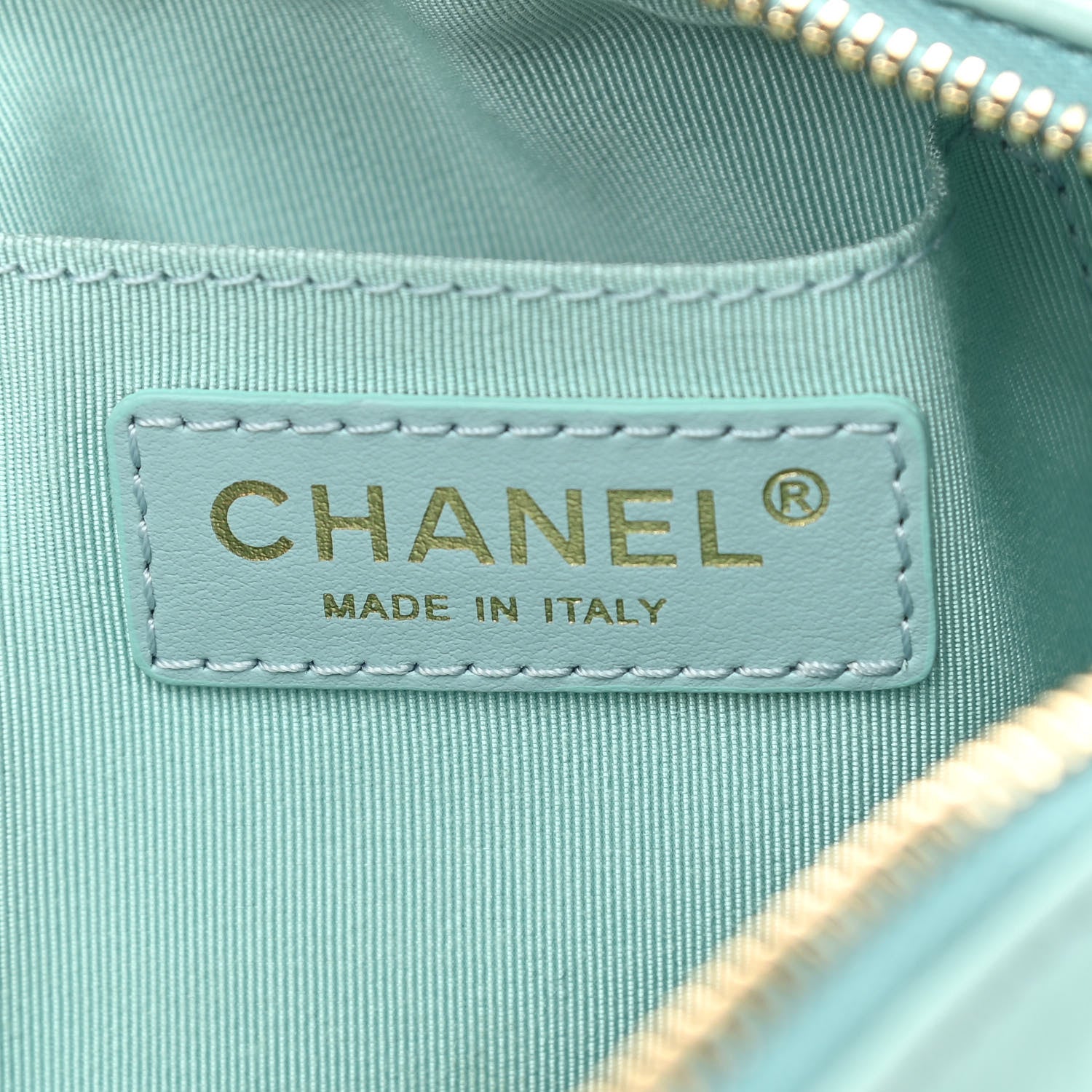 Chanel Calfskin Quilted Day Trips Camera Case Turquoise 7 of 11
