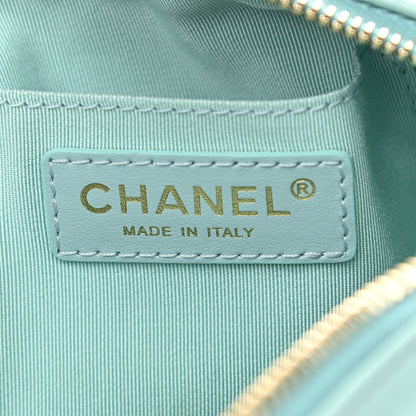 Chanel Calfskin Quilted Day Trips Camera Case Turquoise 7 of 11