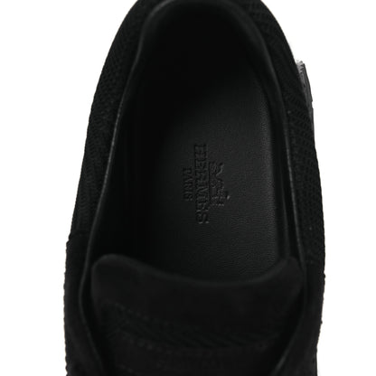 Hermes Textured Mesh Suede Goatskin Bouncing Sneakers 40 Black 9 of 11