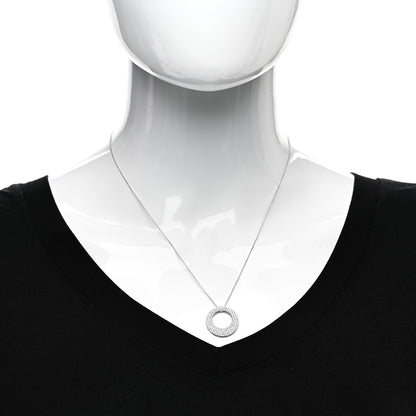 Roberto Coin 18K White Gold Diamond 20mm Scalare Necklace 2 of 4