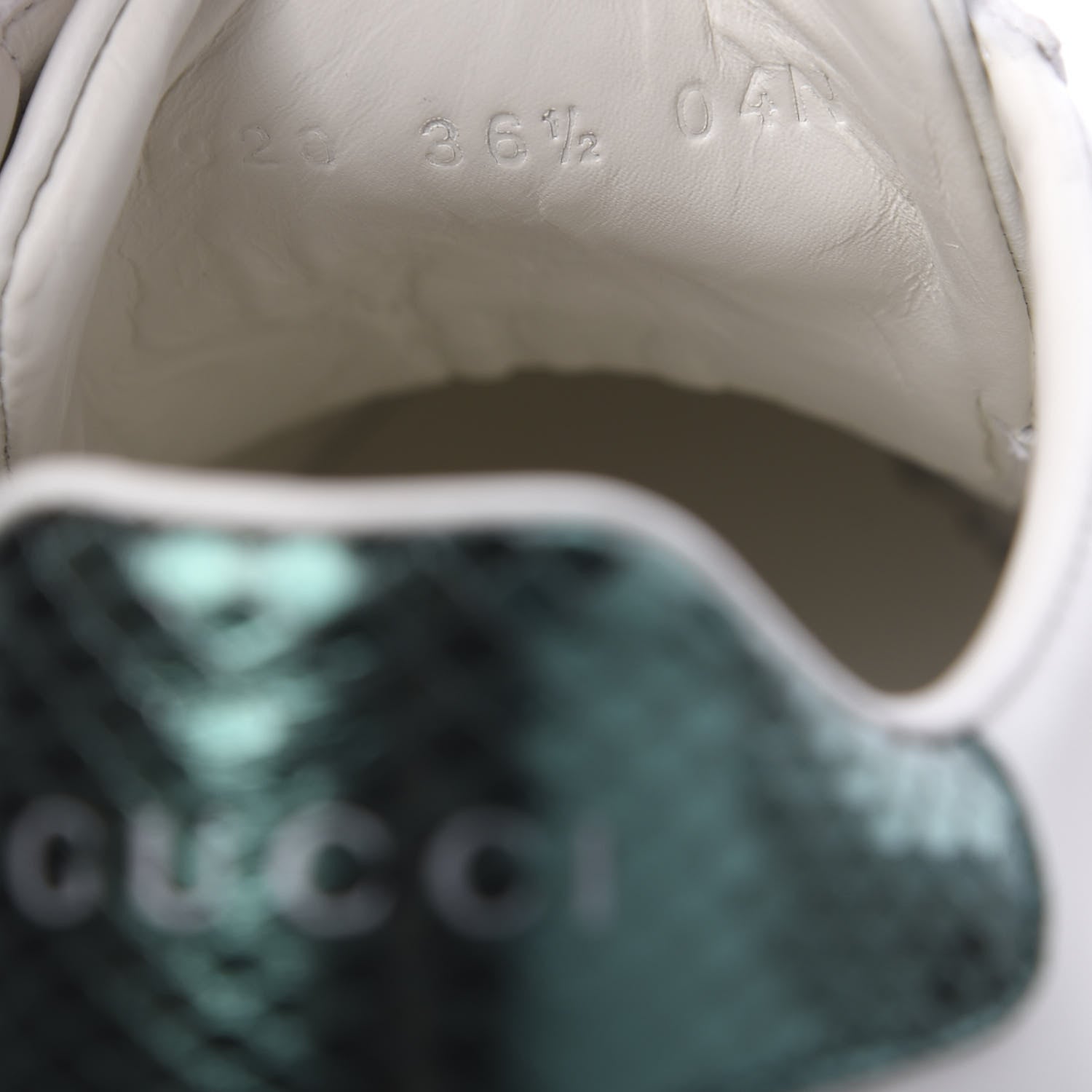 Gucci Calfskin Ayers Web Pineapple Ladybug Embroidered Womens Ace Sneakers 36.5 White 12 of 13