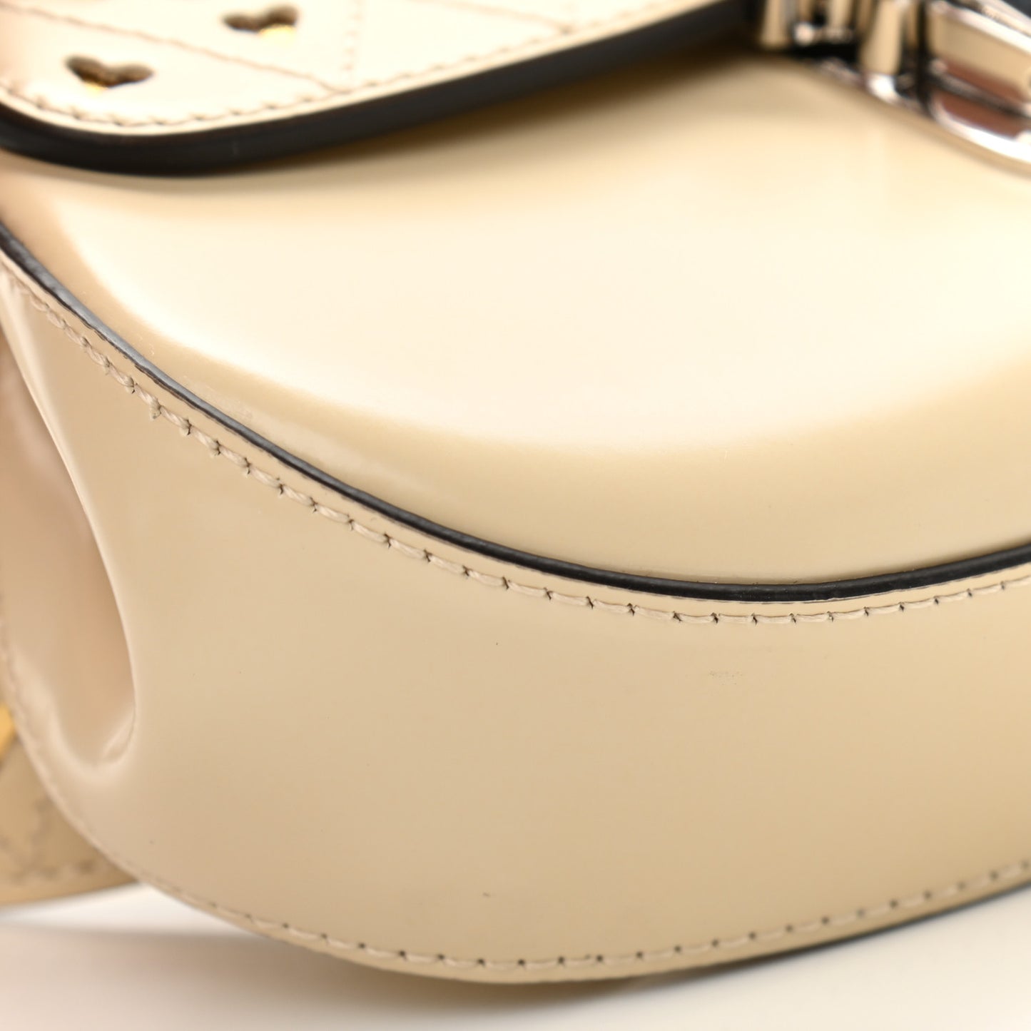 Calfskin Childrens Heart Belt Bag M White