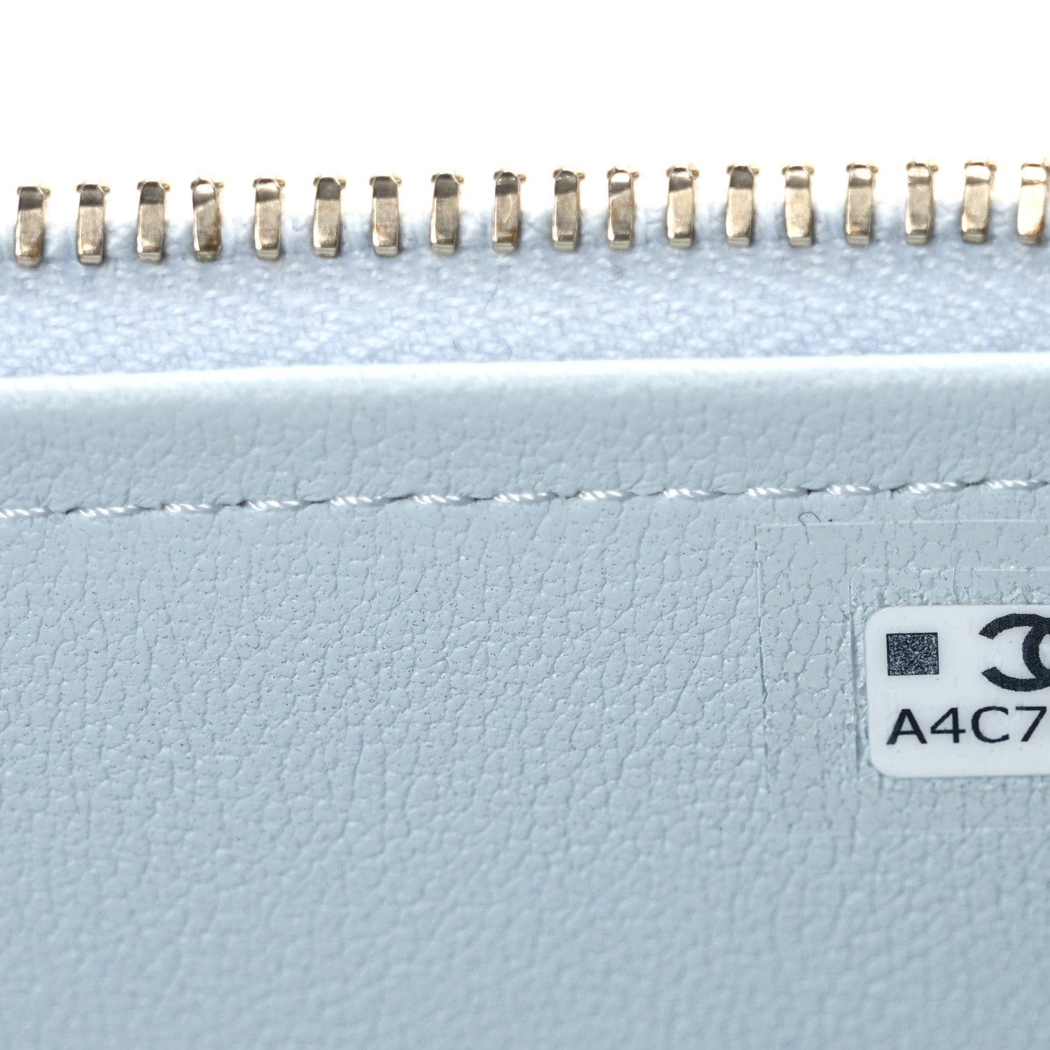 Chanel Lambskin Quilted Small Top Handle Vanity Case With Chain Light Blue 7 of 10
