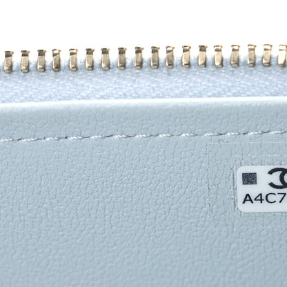 Chanel Lambskin Quilted Small Top Handle Vanity Case With Chain Light Blue 7 of 10